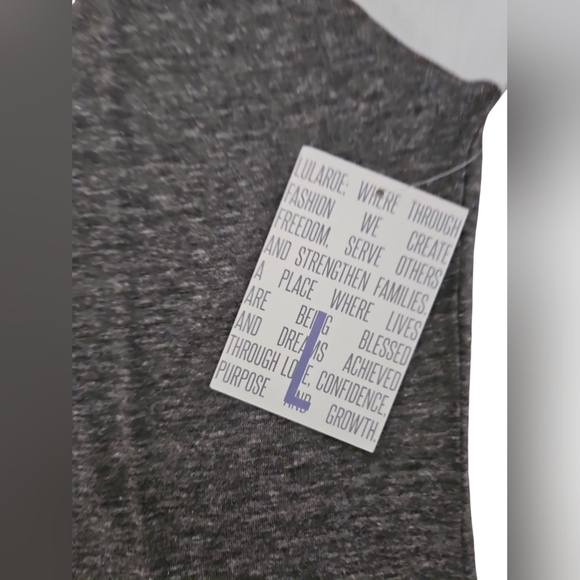 Lularoe Julia gray dress with  white sleeves. - Picture 4 of 4